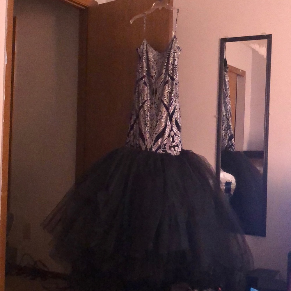 Beautiful custom black prom dress